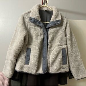 L.L. Bean Women's Green/Gray Sherpa Jacket